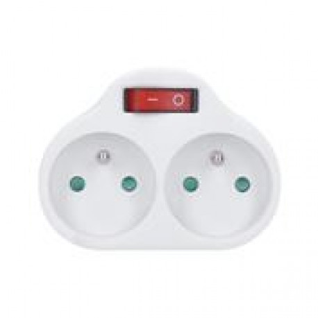 rozbočka do zás. 2x10A kruhy s vypínačom (P97)